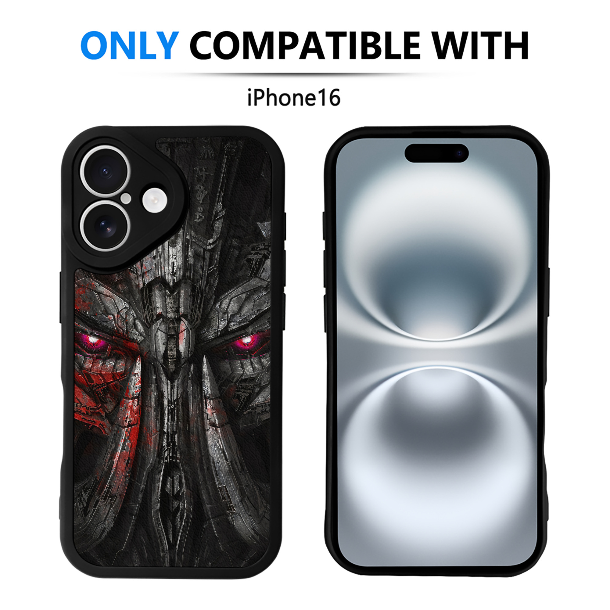 （画像用） Transformers トランスフォーマー 【iPhone 16シリーズ対応】シリコンスマホケース（レザー調） 材質：シリコン